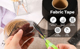 Fabric Fusing Tape Double Sided Adhesive Sewing Hem Tape Iron on Tape (White) - Pack of 2