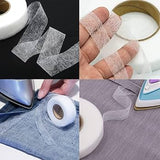 Fabric Fusing Tape Double Sided Adhesive Sewing Hem Tape Iron on Tape (White) - Pack of 2